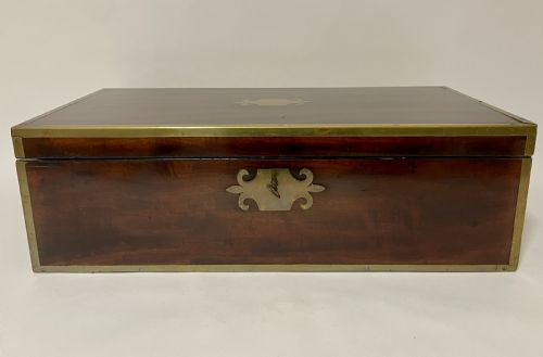 fig 1. Georgian Mahogany Writing Slope with Secret Drawers