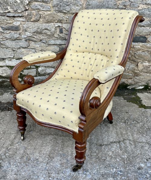 fig 2. Victorian Mahogany Framed Armchair