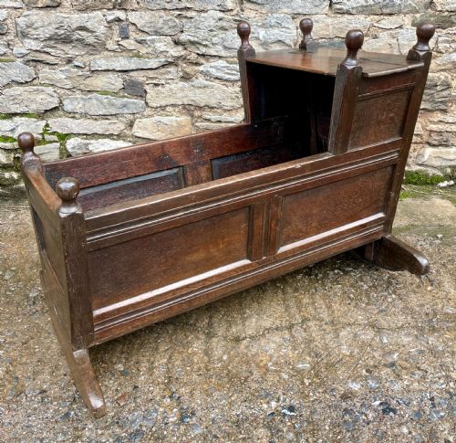 fig 1. 18th Century Oak Cradle