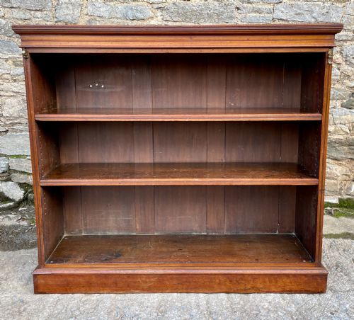 Victorian Walnut Open Bookcase