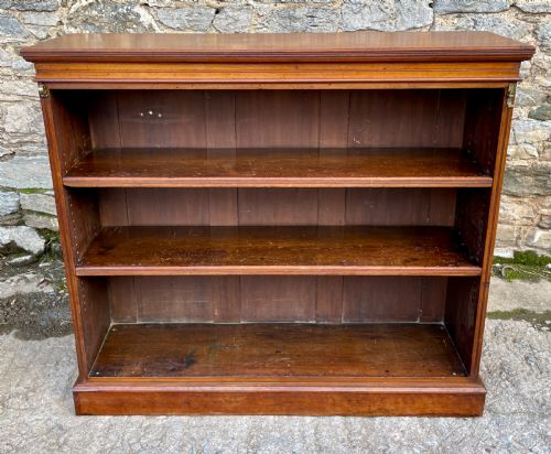 fig 1. Victorian Walnut Open Bookcase