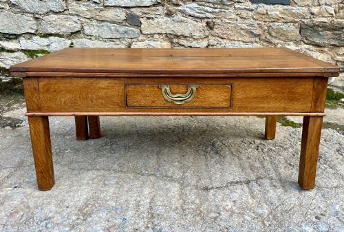 fig 1. Antique Oak Fold-Over Coffee Table