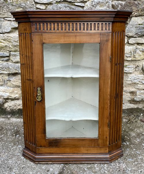 Georgian Elm Hanging Corner Cupboard