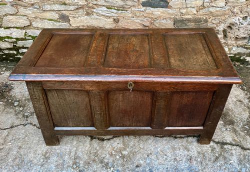 fig 2. 18th Century Oak Panelled Coffer