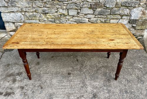 fig 1. Antique Pine Farmhouse Table