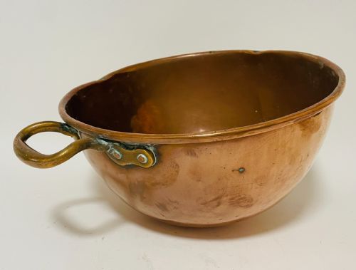 fig 1. Antique Copper Chocolate Mixing Bowl