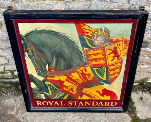 fig 1. Original Double Sided Royal Standard Pub Sign