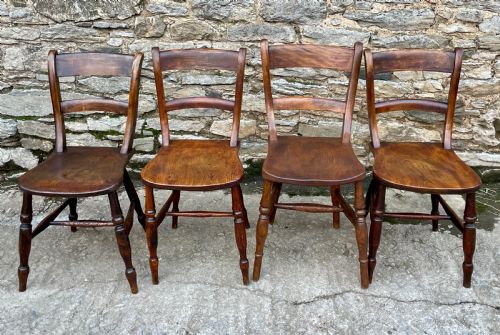 Set of 4 Victorian Kitchen Chairs