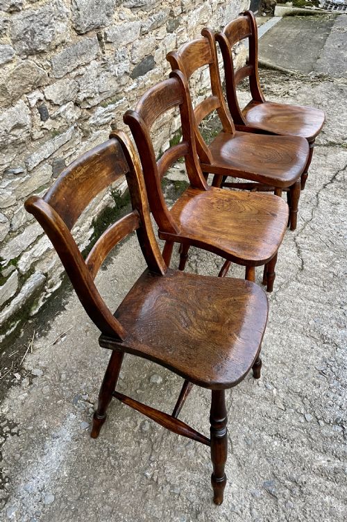 fig 2. Set of 4 Victorian Kitchen Chairs
