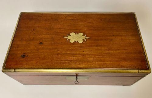 fig 1. Victorian Mahogany Writing Slope with Secret Drawers