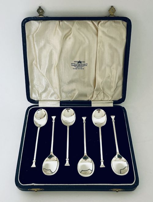 Set of Six Antique Silver Spoons
