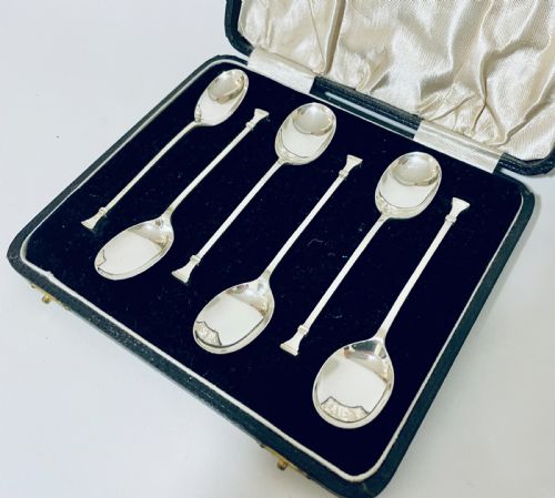 fig 3. Set of Six Antique Silver Spoons