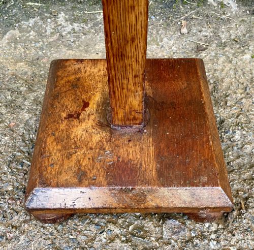 fig 1. Tall Antique Oak Hat or Wig Stand