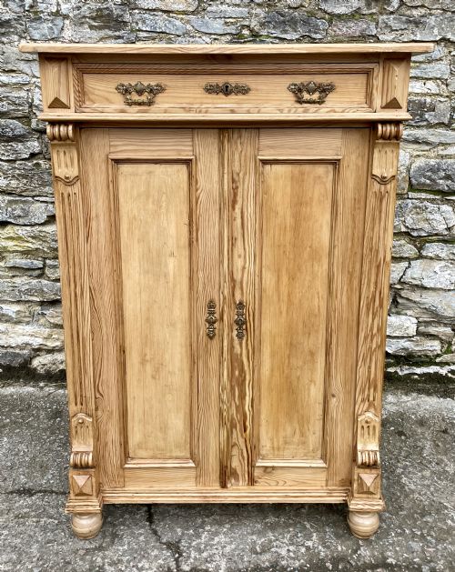 Antique Continental Pine Cupboard
