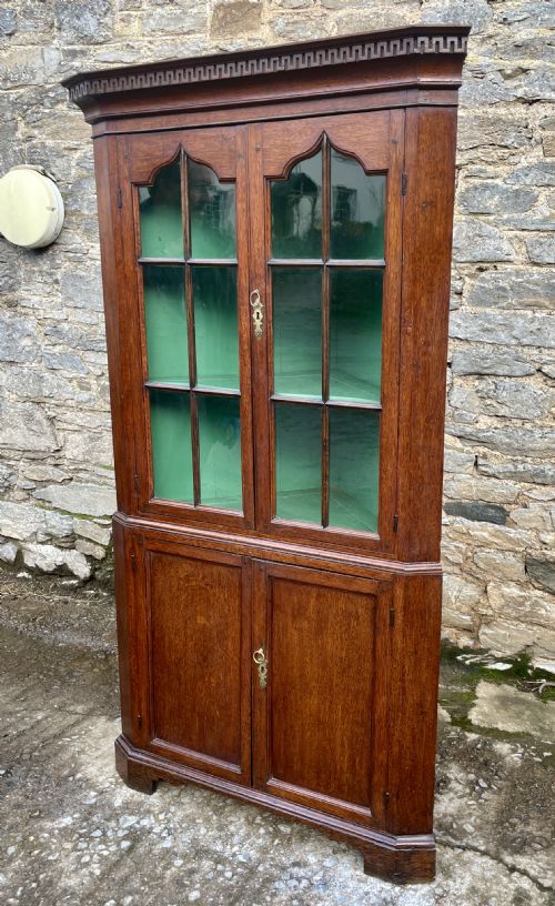 fig 1. Georgian Oak Corner Cupboard