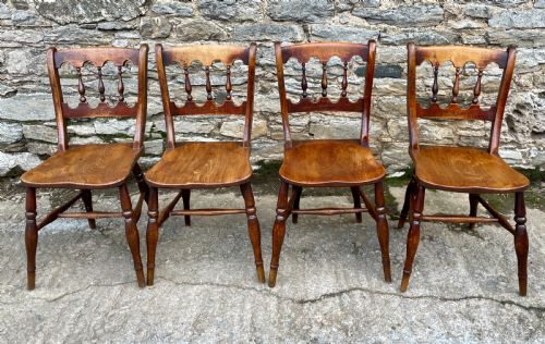 Set of 4 Victorian Elm Chairs