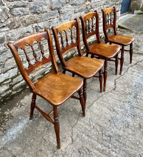 fig 2. Set of 4 Victorian Elm Chairs