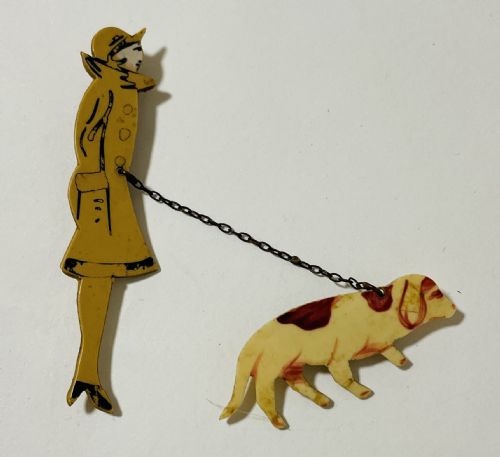 Art Deco Novelty Celluloid Brooch