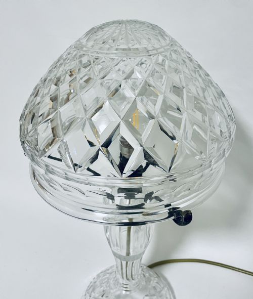 fig 1. Antique Cut Glass Mushroom Table Lamp