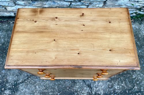 fig 1. Small Antique Pine Chest of Drawers