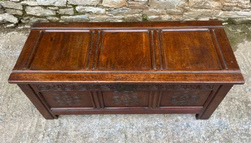 fig 1. 18th Century Oak Coffer