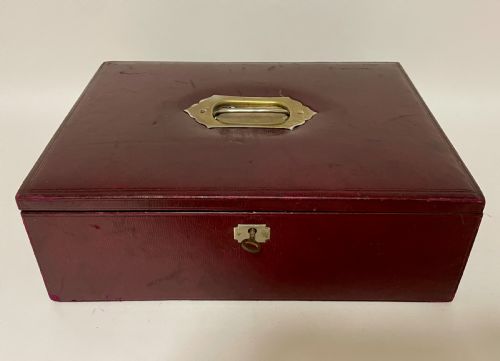 Antique Leather Writing Box