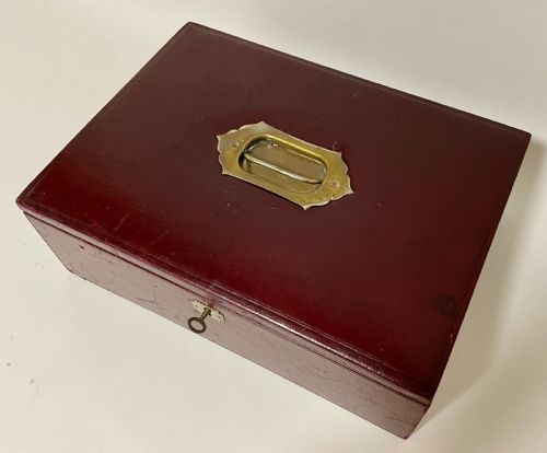 fig 1. Antique Leather Writing Box