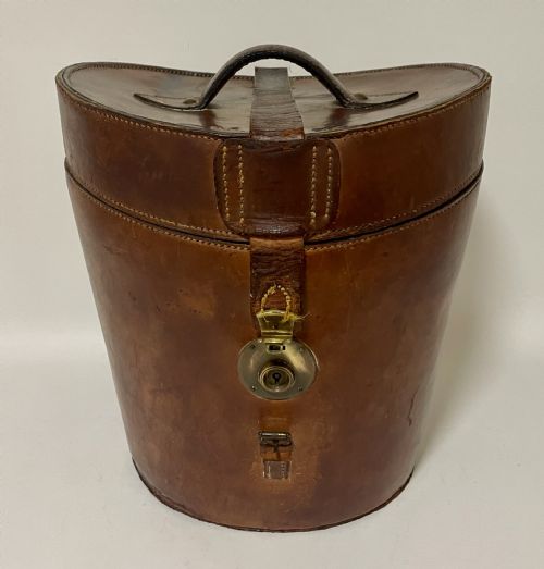 fig 1. Victorian Leather Double Top Hat Box
