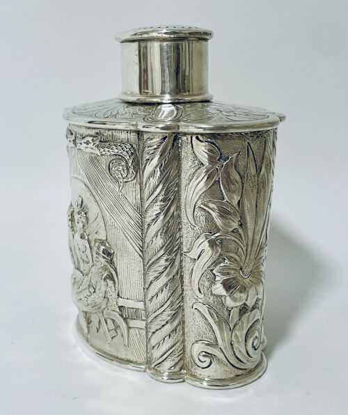 fig 1. Victorian Silver Tea Caddy