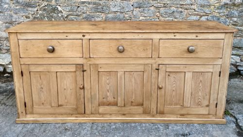 Large Victorian Pine Dresser Base
