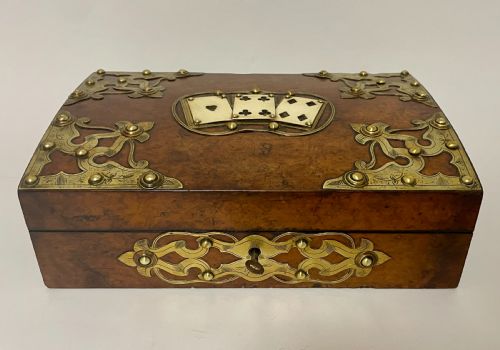 Victorian Brass Mounted Games Box