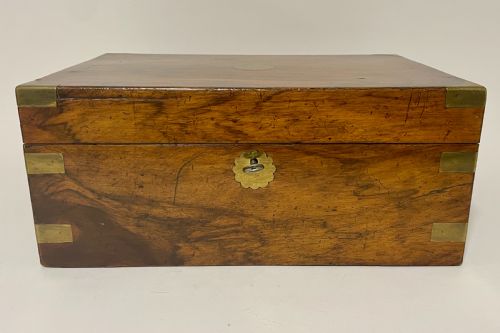 fig 1. Victorian Walnut Writing Slope with Secret Drawers
