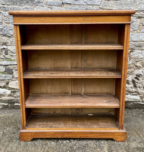 Edwardian Oak Open Bookcase