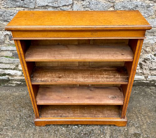 fig 1. Edwardian Oak Open Bookcase