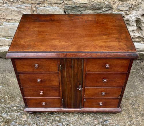 fig 1. Antique Mahogany Multi-Drawer Chest