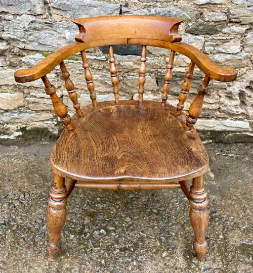Antique Elm Seated Captain’s Chair