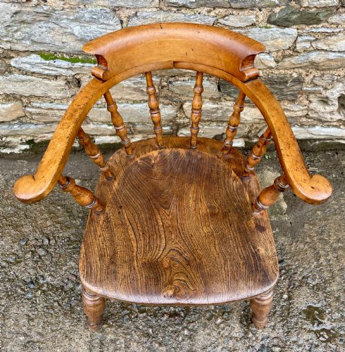 fig 2. Antique Elm Seated Captain’s Chair