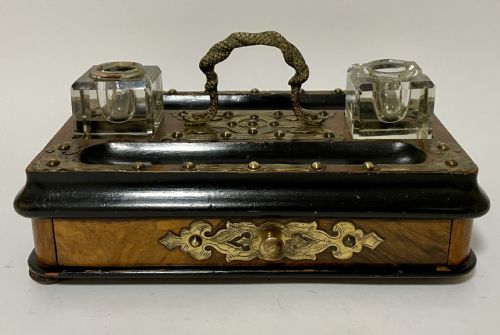 Victorian Brass Mounted Desk Stand