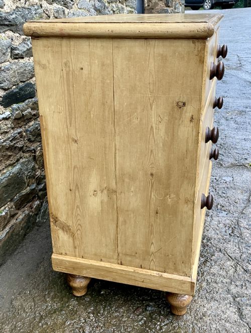 fig 1. Antique Stripped Pine Chest of Drawers