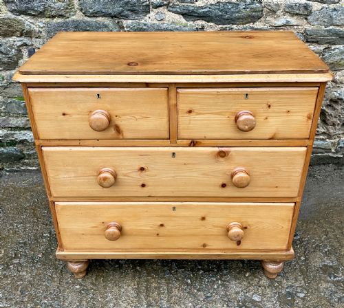 Antique Stripped Pine Chest of Drawers