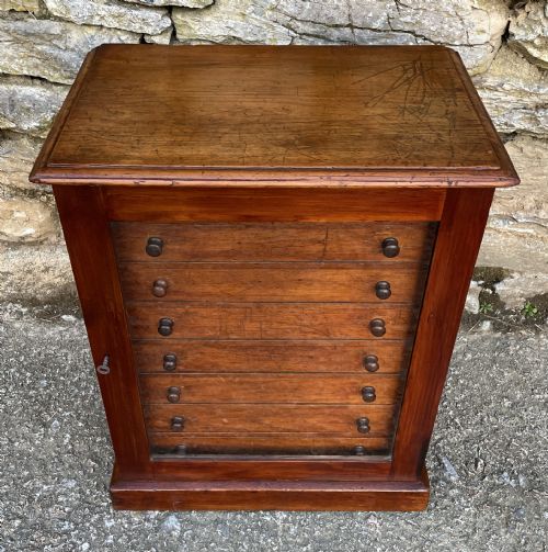 fig 1. Victorian Pine Collectors Cabinet