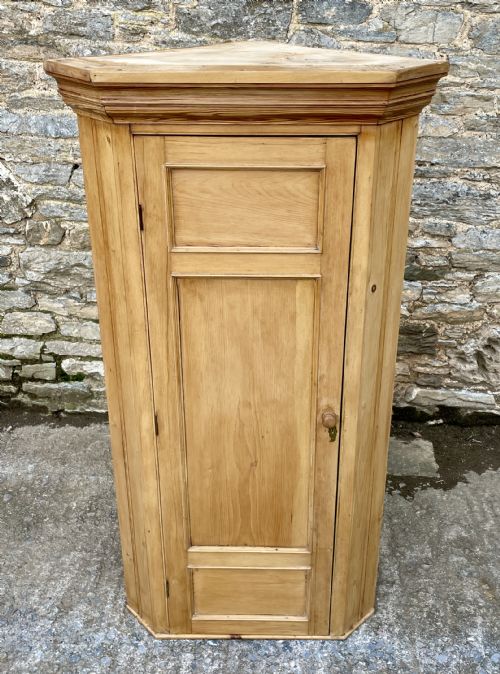 fig 1. Antique Stripped Pine Corner Cupboard