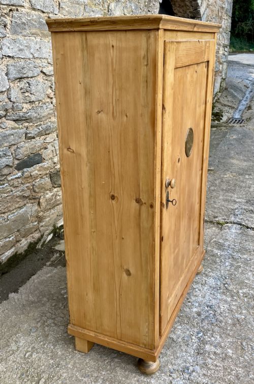 fig 1. Antique Continental Pine Larder Cupboard