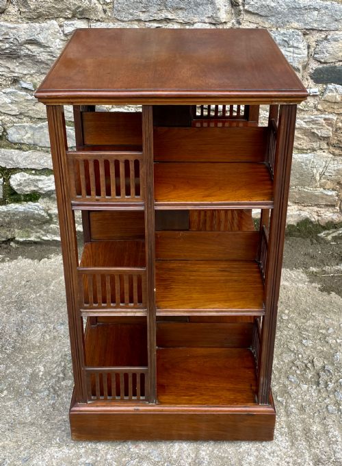 Edwardian Mahogany Revolving Bookcase