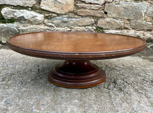 Antique Oak Lazy Susan