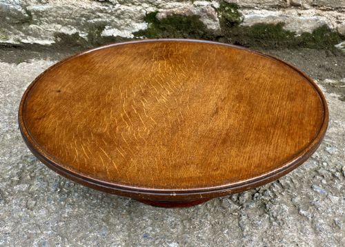fig 1. Antique Oak Lazy Susan