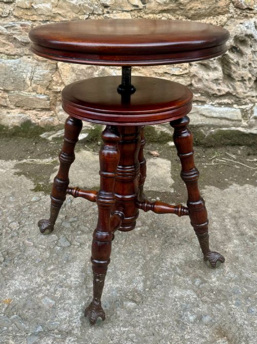 Antique Adjustable Music Stool by Thomas Organ Co