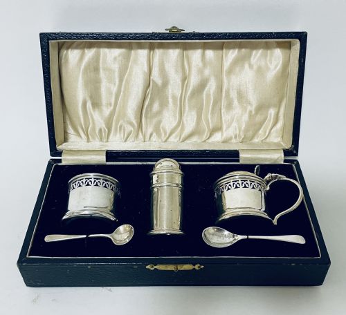 Antique Silver Cruet Set