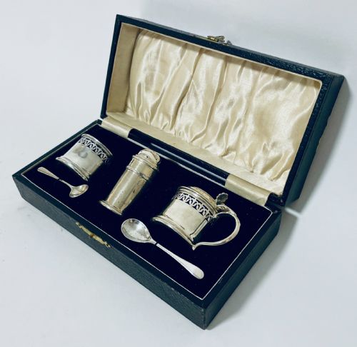 fig 1. Antique Silver Cruet Set