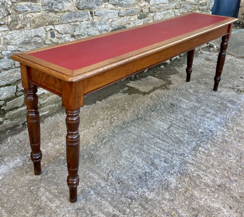 fig 1. Antique 7ft Narrow Console Reading Table